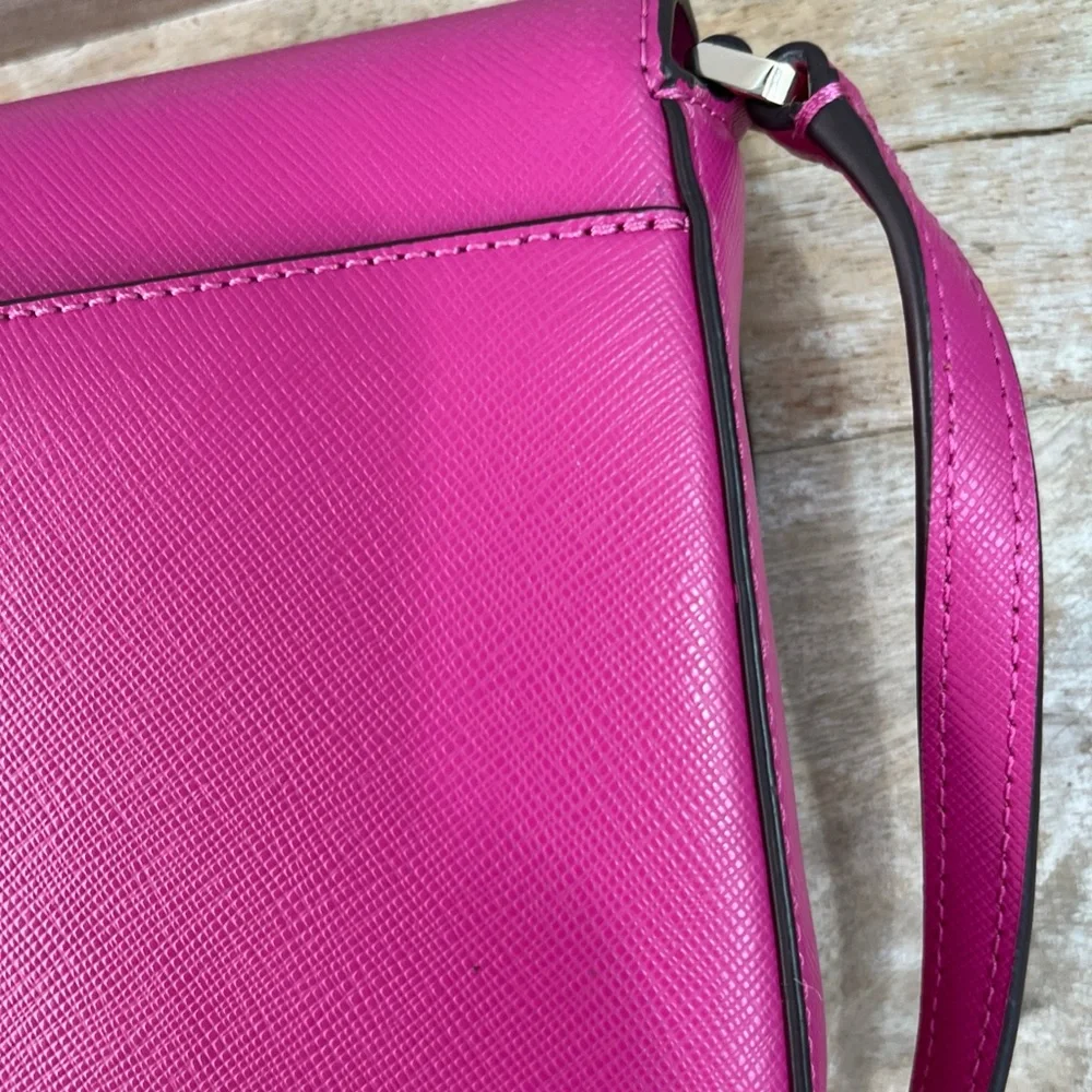 Kate Spade Sadie Envelope Crossbody Purse in Candied Plum Pink Leather - Picture 8 of 16